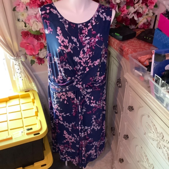 Investments soft separates twilight blms plus size dress 3x - Picture 2 of 7